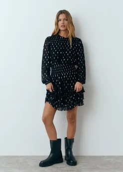 Vestidos Y Monos|Total Look*Brownie Vestido brillo smock cintura Negro