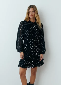 Vestidos Y Monos|Total Look*Brownie Vestido brillo smock cintura Negro