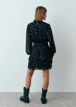 Vestidos Y Monos|Total Look*Brownie Vestido brillo smock cintura Negro