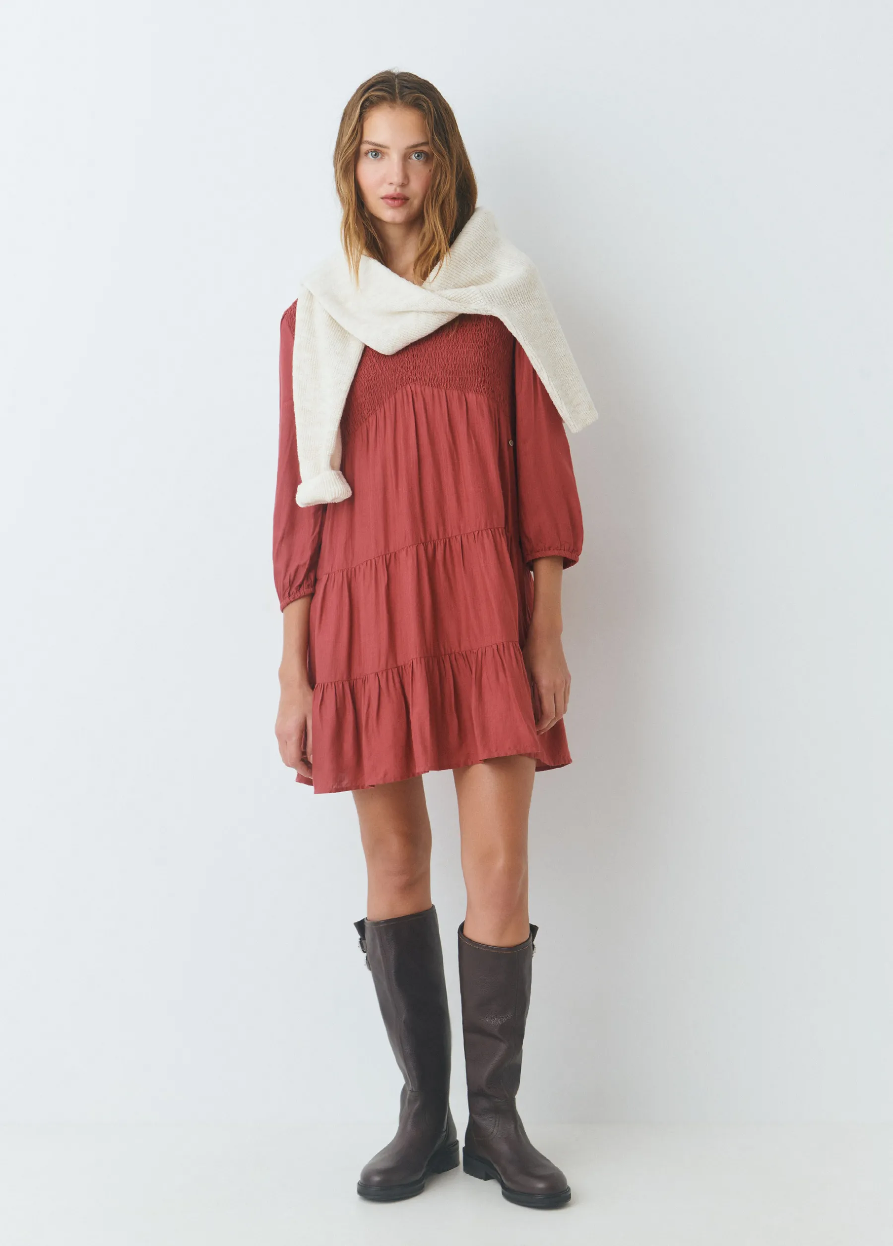 Vestidos Y Monos*Brownie Vestido corto liso Teja