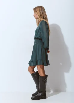 Vestidos Y Monos|Total Look*Brownie Vestido goma cintura detalle tachas