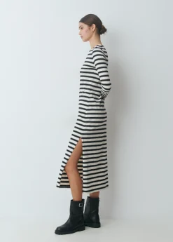 Vestidos Y Monos*Brownie Vestido largo raya tejida Negro