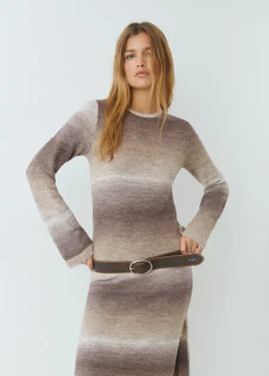 Vestidos Y Monos|Punto*Brownie Vestido largo space dyed Marron