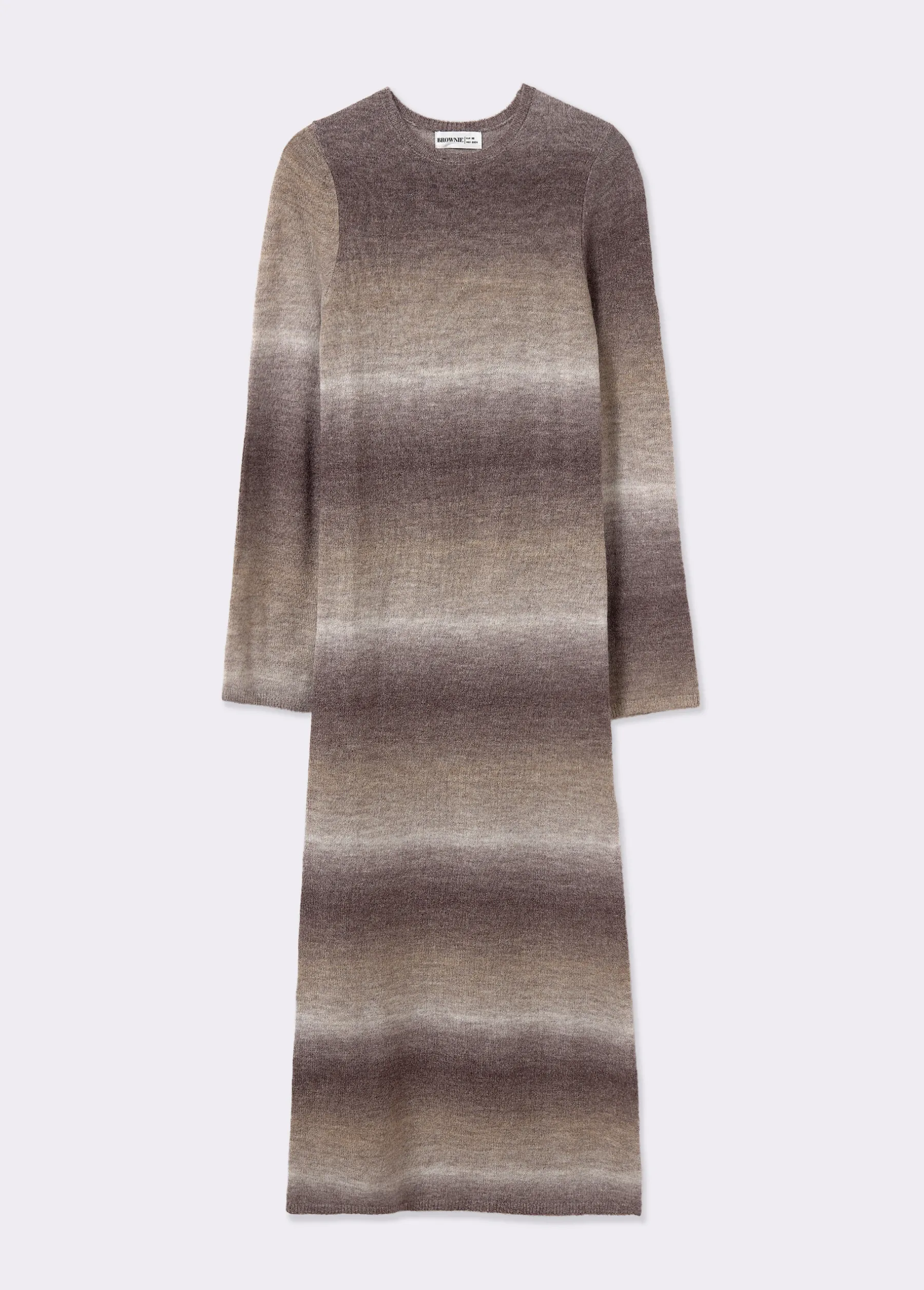 Vestidos Y Monos|Punto*Brownie Vestido largo space dyed Marron