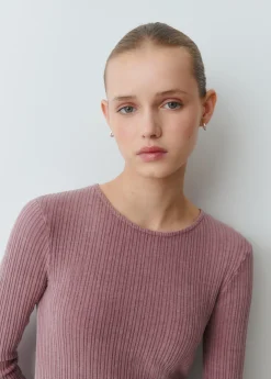 Vestidos Y Monos*Brownie Vestido midi canalé Rosado