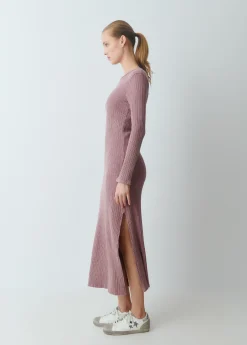 Vestidos Y Monos*Brownie Vestido midi canalé Rosado