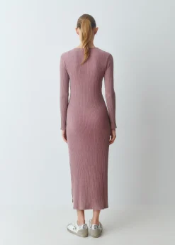 Vestidos Y Monos*Brownie Vestido midi canalé Rosado