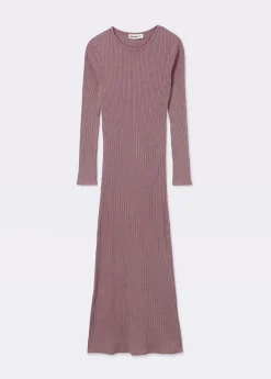 Vestidos Y Monos*Brownie Vestido midi canalé Rosado