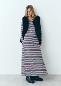 Vestidos Y Monos*Brownie Vestido raya hilo metalizado Rosado