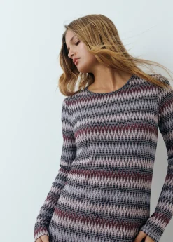 Vestidos Y Monos*Brownie Vestido raya hilo metalizado Rosado