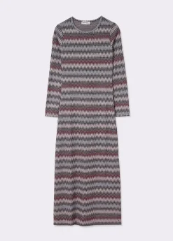 Vestidos Y Monos*Brownie Vestido raya hilo metalizado Rosado