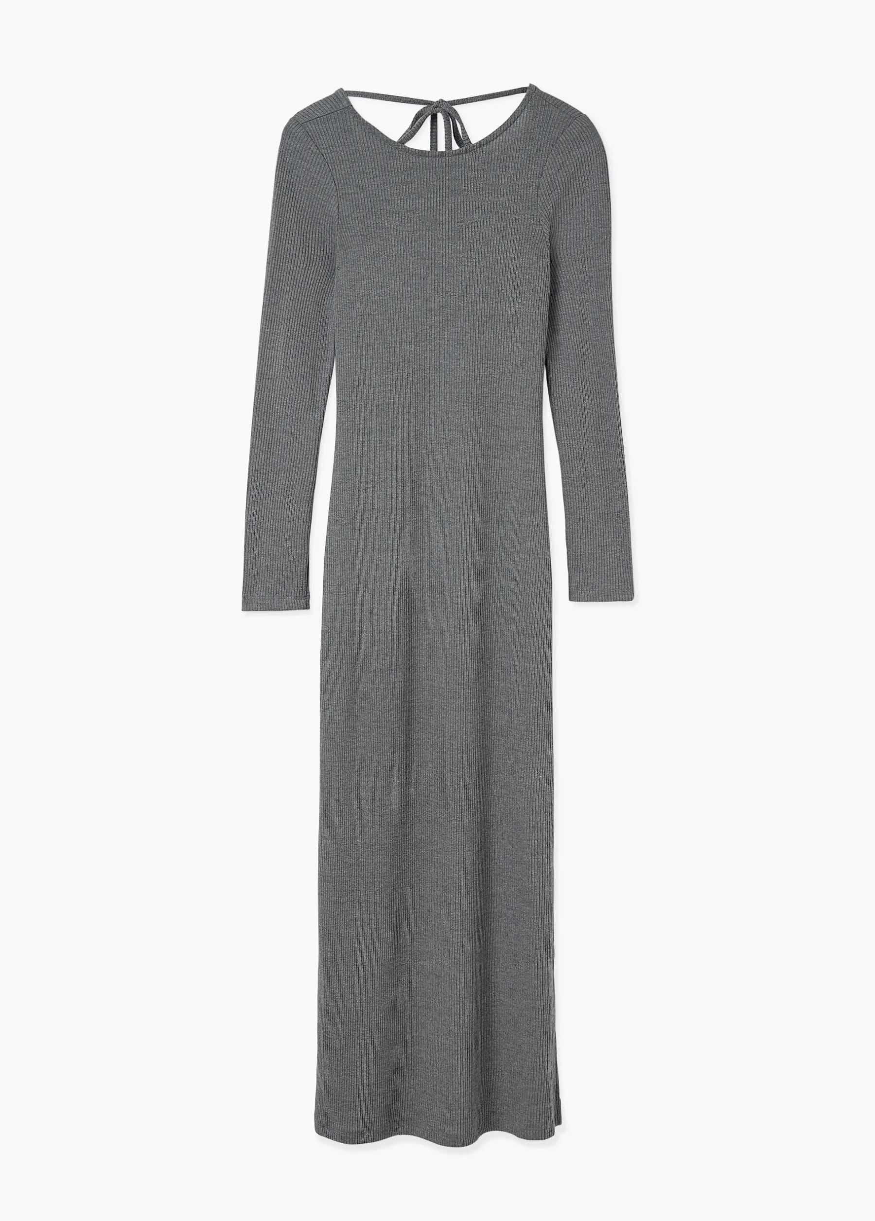 Vestidos Y Monos*Brownie Vestido rib midi Grisoscuro