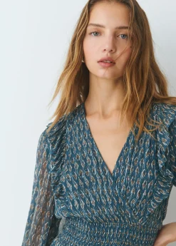 Vestidos Y Monos*Brownie Vestido smock cintura sello indio brillo